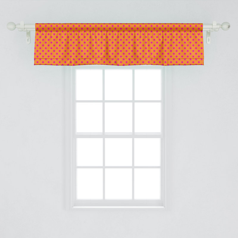 Cantonnière orange et rose Ambesonne, L 54 po x L 12 po
