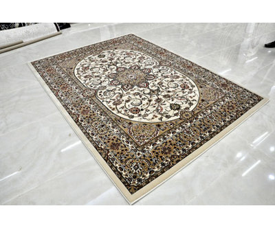 Tapis crème tissé à la machine