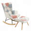 Chaise berçante rembourrée Kerth