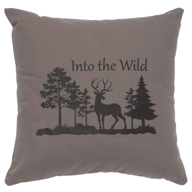 Coussin Wooded River Image - Into Wild - Brique de coton, Rouge