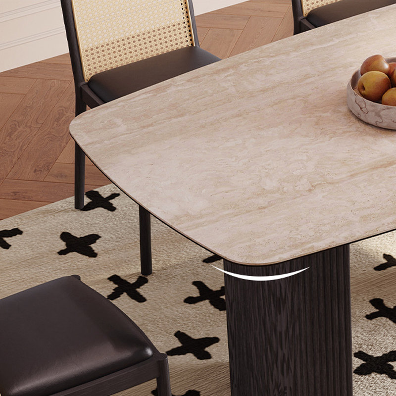 Ensemble de table à manger et de chaises de style rétro français, H 29,52 po x L 55,11 po x l 31,49 po