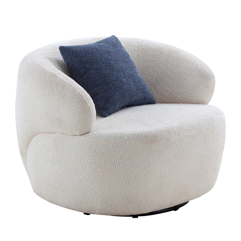 Fauteuil pivotant demi-tonneau, fauteuil simple pour petit espace