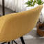 28,25 po, 2 tabourets de comptoir en tissu jaune avec tissu d'ameublement et pieds en métal-1058576205