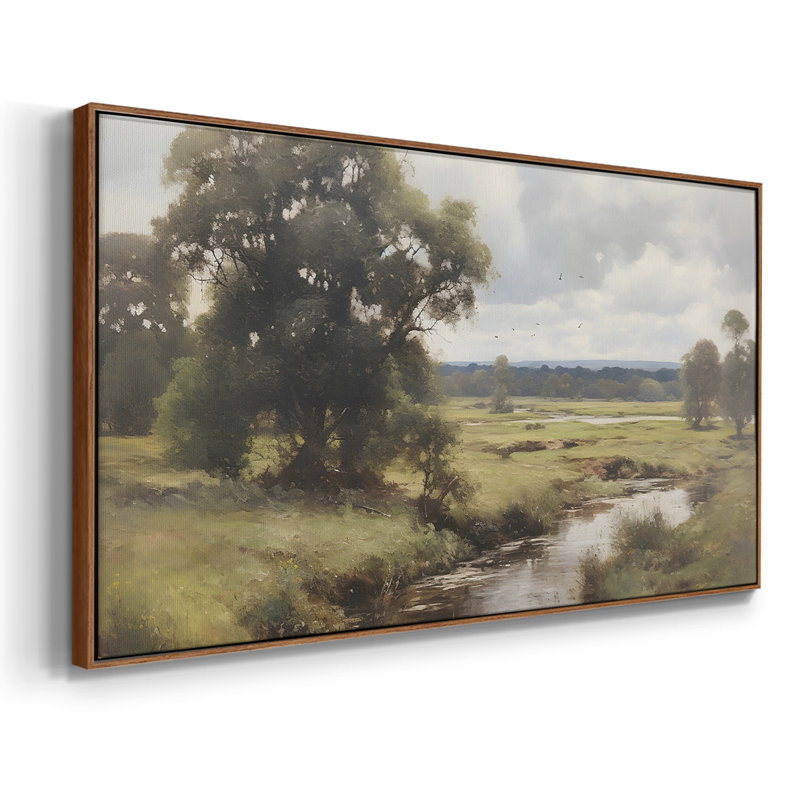 Série paysage -MXVI- Toile tendue avec châssis encadré - Prêt à être accroché, Noyer, H 17 po x l 33 po