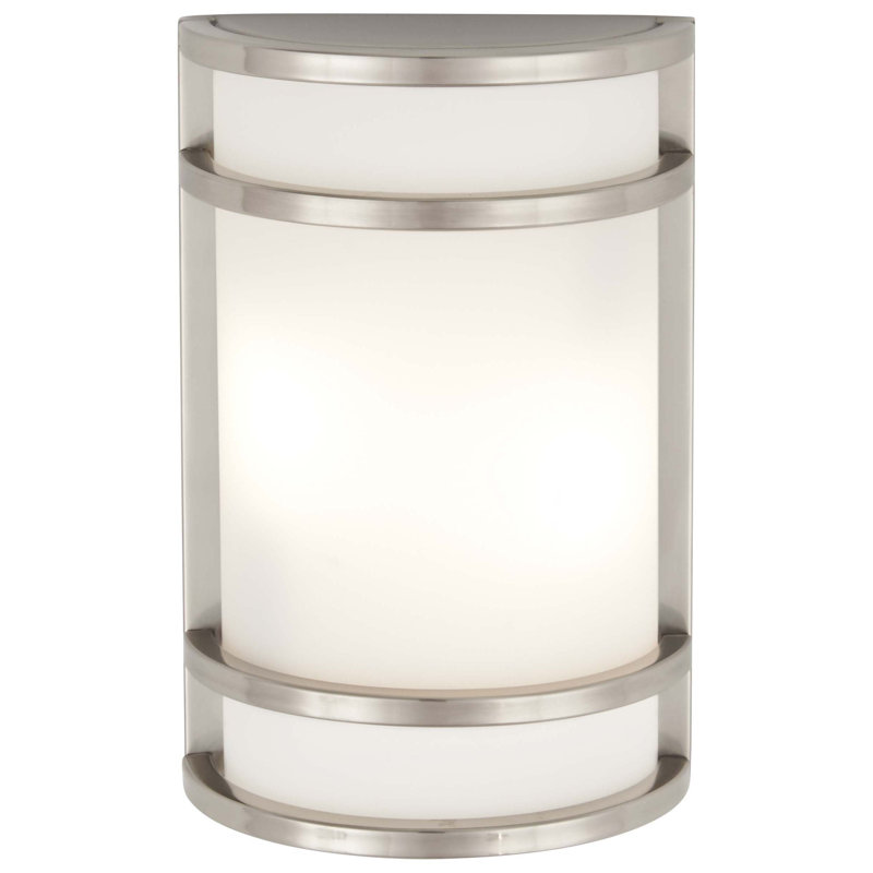 Murrin Aluminum LED Wall Light, Stainless Steel, 9.5" H x 6.75" W x 4.38" D