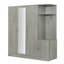 Armoire 4 portes avec rangement ouvert et miroir-1578899872