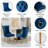 Darlene 60" Glass Dining Table Set Modern Dining Room Table Set  X-Shape Pedestal Glass Table with Dining Chairs, Dining Set for Dining Living Room-114316177-114316178-123467530