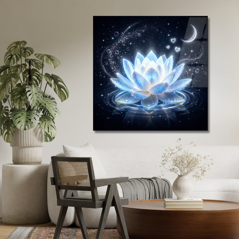 Art mural céleste en verre trempé, H 12 po x l 12 po
