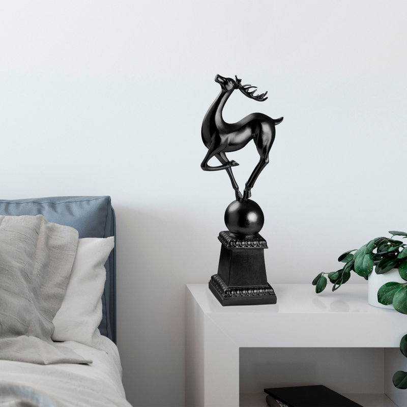 Elegant Black Decorative Object, 5.9 x 22.4 x 8.3 inches | 100% Polyester Material, Lightweight & Durable | Perfect for Home Decor, Modern Aesthetic & Stylish Accents in Living Room or Office Spaces