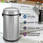 Poubelle en acier inoxydable 13 gallons