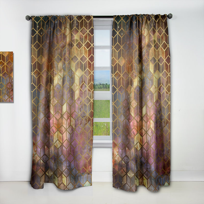 Southwestern Curtain Panel, Feather Pattern Blackout Decor - Pattern With Imprints Of Flying Bird Feathers, 52" W x 108" L