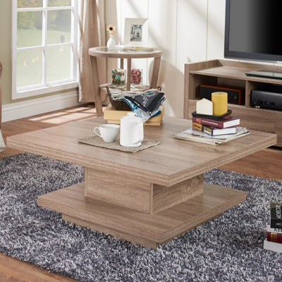 Pedestal Coffee Table with Storage