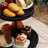Two Tiered Black Decorative Serving Tray or Cake Stand