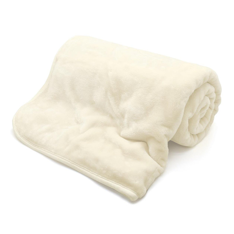 Lyle Plain Weave / Muslin Throw Blanket, 127cm W x 152cm L, Cream