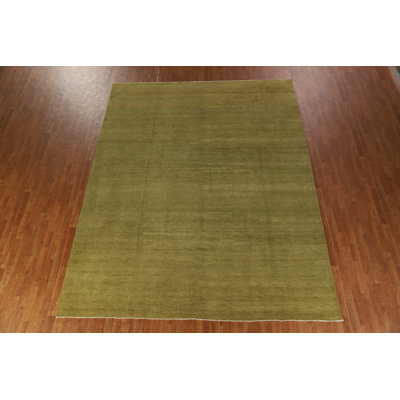 Tapis perse vert Gabbeh 9x12