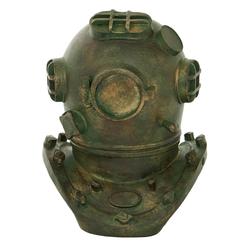 Sculpture de casque Godsey, H 10 po x l 9 po x P 8 po