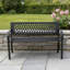 Lara Black Metal Outdoor Bench