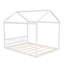 Grand lit maison en bois avec tête de lit, blanc-38788135