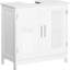Armoire de salle de bain compacte avec rangement sous le lavabo 2 portes