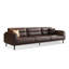 Causeuse coussin en similicuir noir