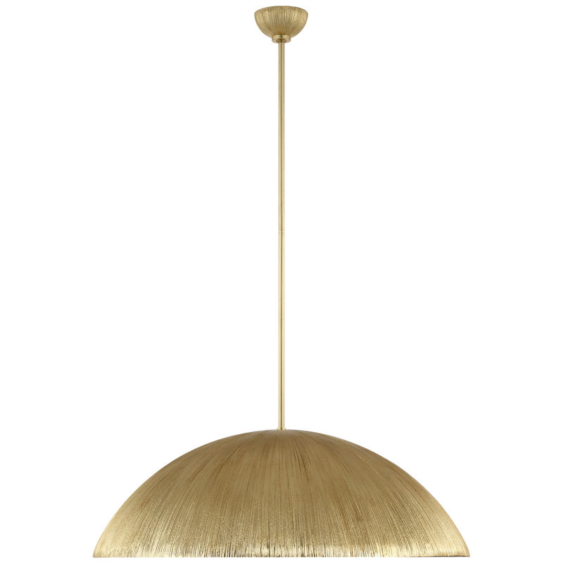 Kelly Wearstler Utopia Sculpted Pendant with White Glass, 53.25" H x 30" W x 30" D, Gild