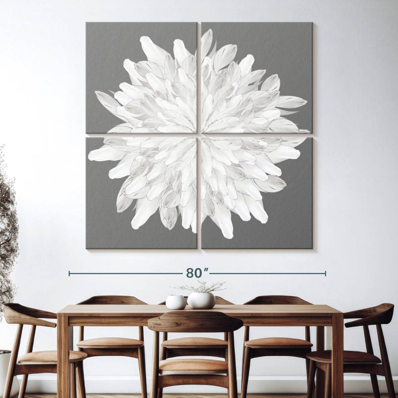 Plume blanche Kerner Florette, H 74 po x l 74 po