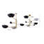 Modern 5 Light Gold and Black Bowl Shade Chandelier