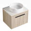 Meuble-lavabo simple mural 23,6 po avec plateau en pierre frittée Jachim