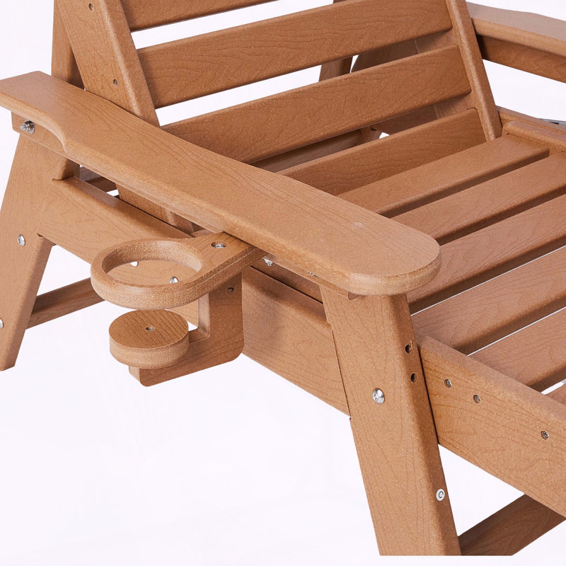 HDPE Chaise Lounge with 6-Position Back and Hidden Cup Holder