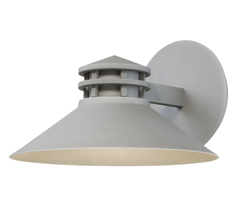 Sodor LED Outdoor Armed Sconce, 5" H x 8" W x 9" D, Black