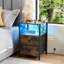 40cm W Metal Bedside Table