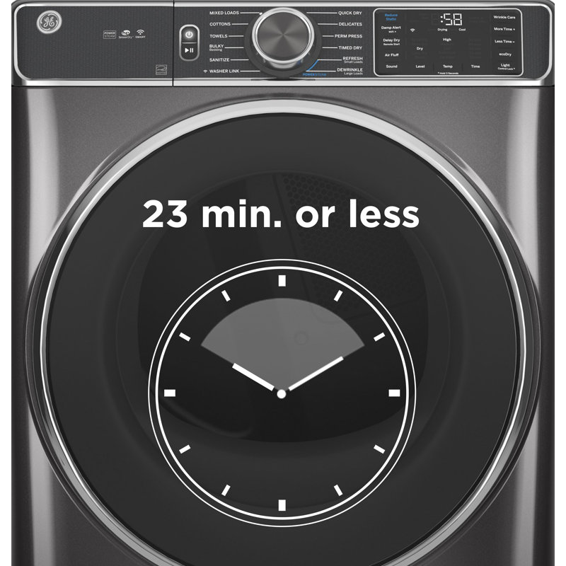 5.3 Cu. Ft. High Efficiency Smart Front Load Washer in Silver/Black
