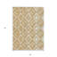 Tapis extérieur lavable à motif géométrique doré et ivoire 3 pi x 5 pi