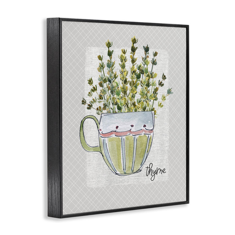 «Thym Herb», giclée encadrée par Livi Finn, Midnight Black Giclee Framed, H 30 po x l 24 po
