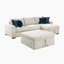 Canapé modulaire en microfibre 3 pièces 110,5 po avec lit escamotable, rangement et rangement caché-133251089
