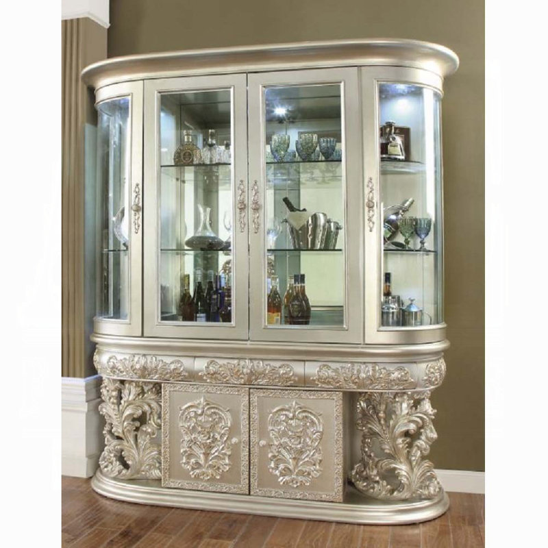 Vitrine Sandoval Glam Champagne avec panneaux en verre trempé