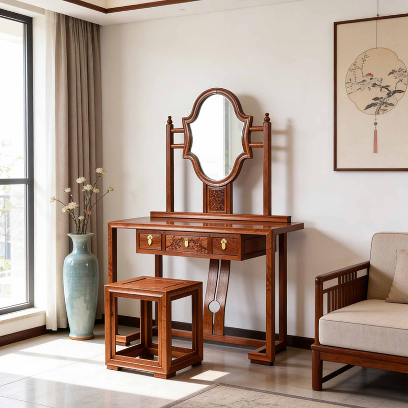 Coiffeuse de chambre à coucher de style chinois rétro