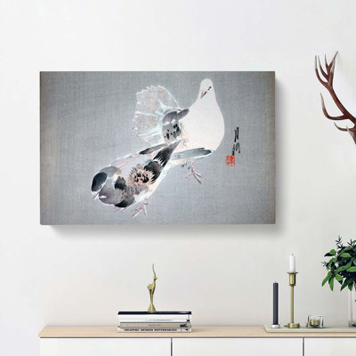 Two Doves by Ogata Gekko - Wrapped Canvas