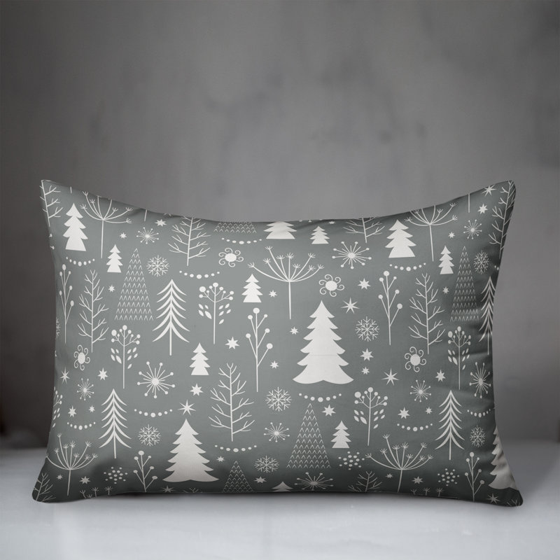  Coussin lombaire Winter Christmas Tree, Polyester/ Bourre en polyester