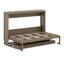 Lit escamotable avec rangement, armoire-lit pliable avec coiffeuse, miroir central et 2 tiroirs latéraux-658746798