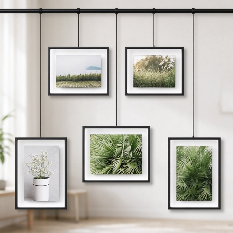 5-Opening Adjustable Metal Wall Mount Picture Frame