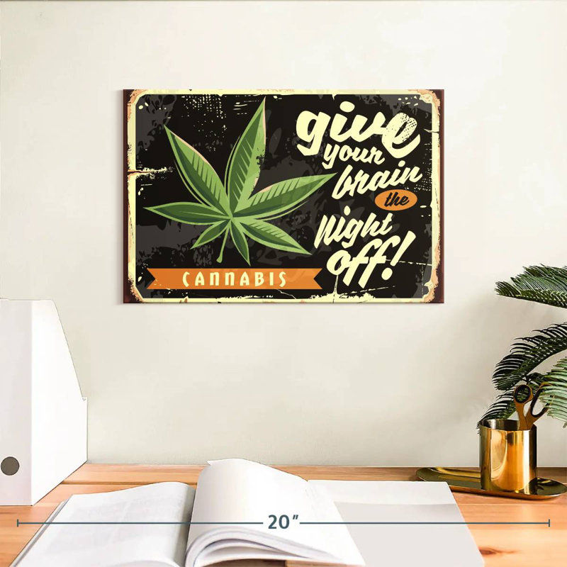 Soirée de marihuana, H 8 po x l 12 po