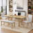 Dikachi 76inch 6-Piece Extendable Dining Table Set-109008167-109008166-109008165