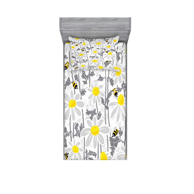 Microfiber Floral Sheet Set, Twin XL