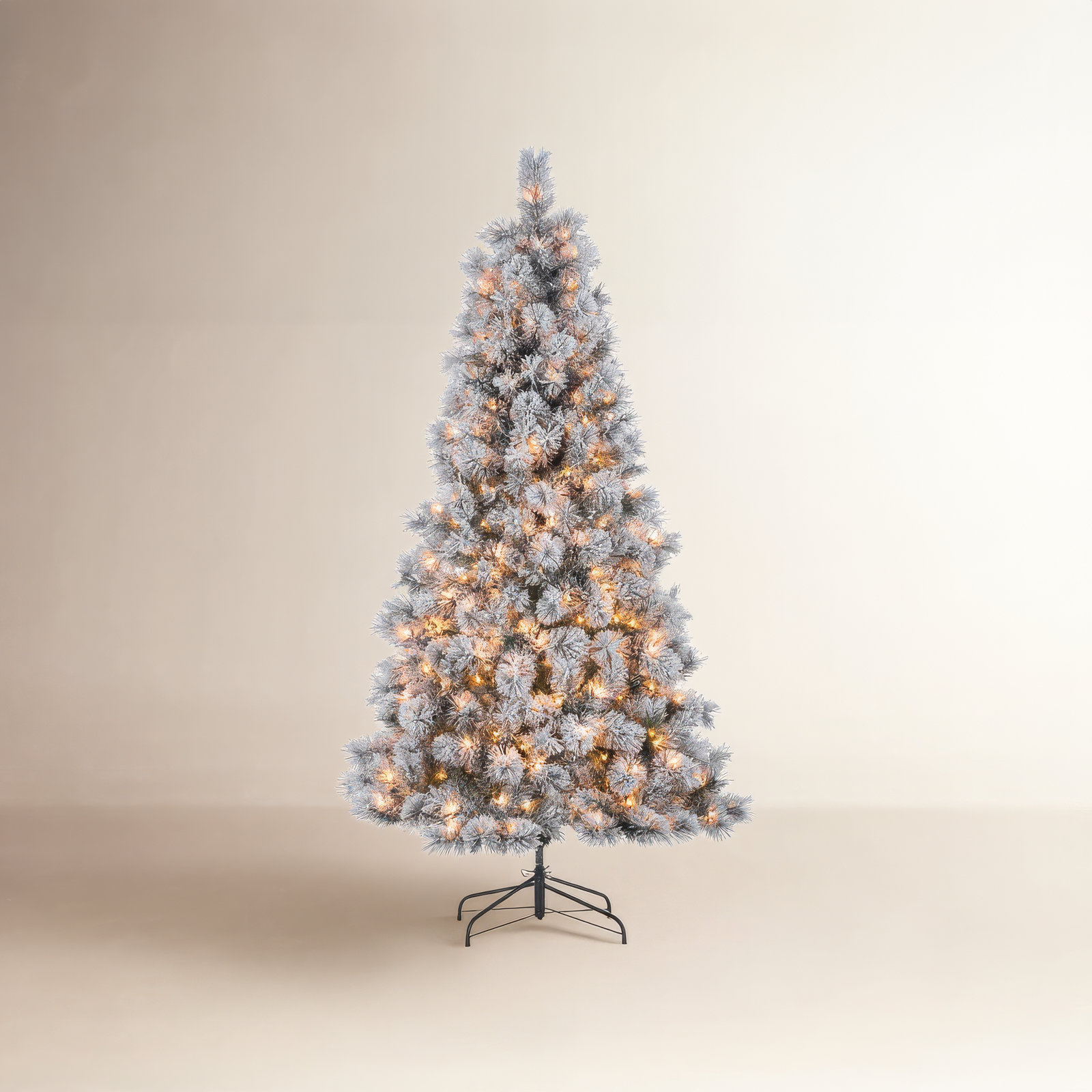Lighted Artificial Pine Christmas Tree, 6.5'