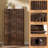 Shoe Storage Cabinet for Entryway with 3 Flip Drawers, Wooden Shoe Organizer with Adjustable Shelf, Freestanding Wood Fluted Panel Shoes Cabinet Closed Shoe Rack for Hallway, Foyer, Walnut-1053747963