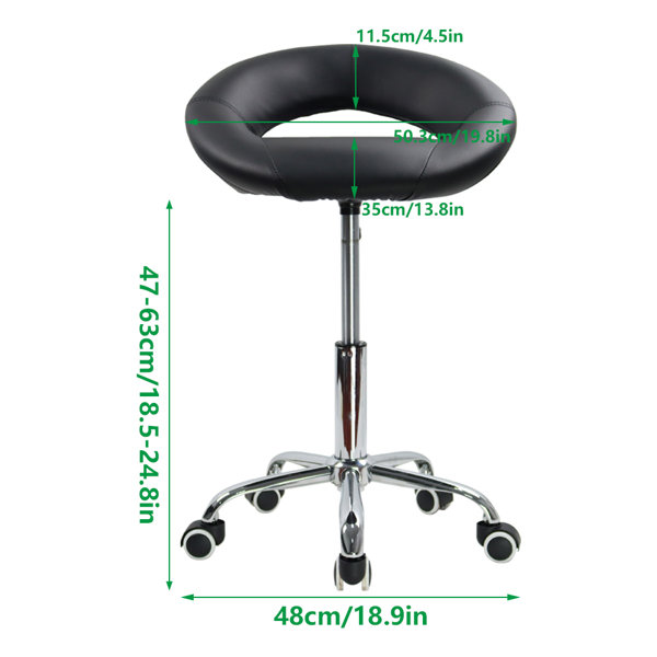 Inbox Zero Low Back Rolling Semi-Circular Seat Task Chair & Reviews ...