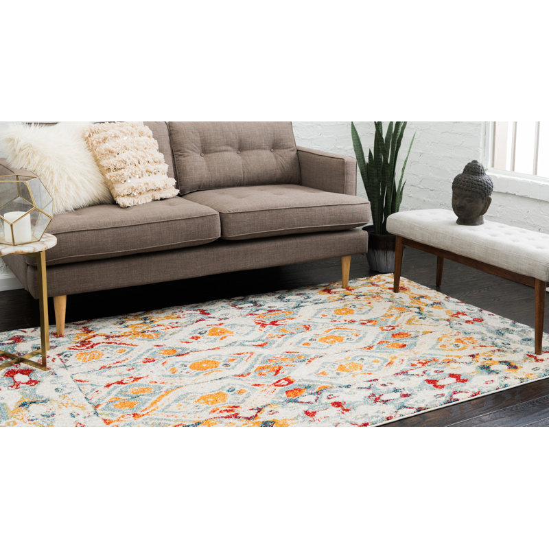 Walmoor Ikat Indoor Rug, Rectangle 8' x 10'