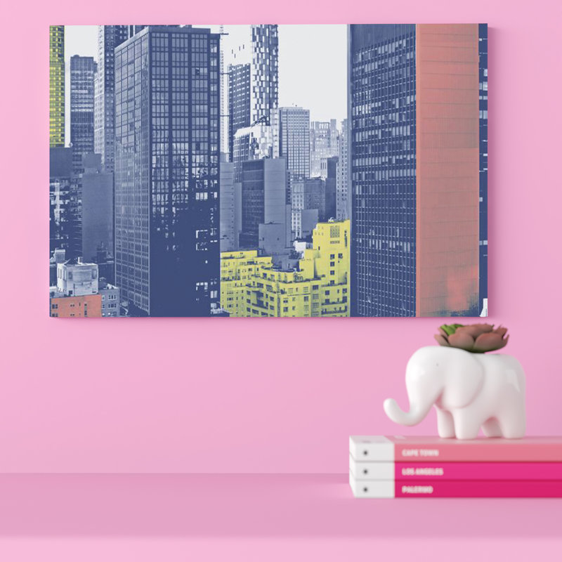 «Pastel NYC II», impression sur toile tendue, H 8 po x l 12 po x P 0,75 po, Toile tendue, Pas de tapis