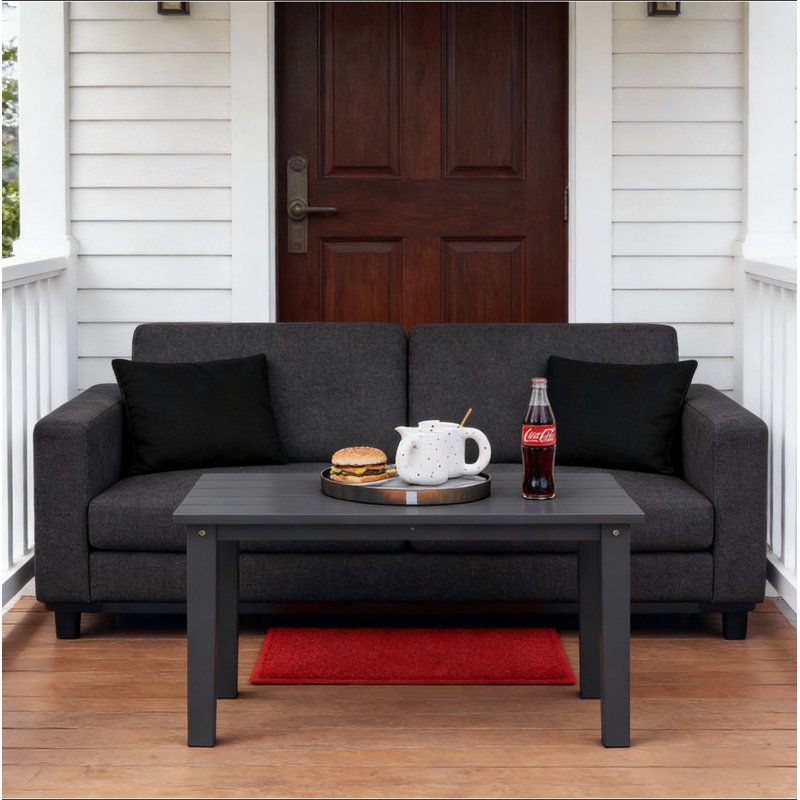 Table de patio, table basse d'extérieur, Noir